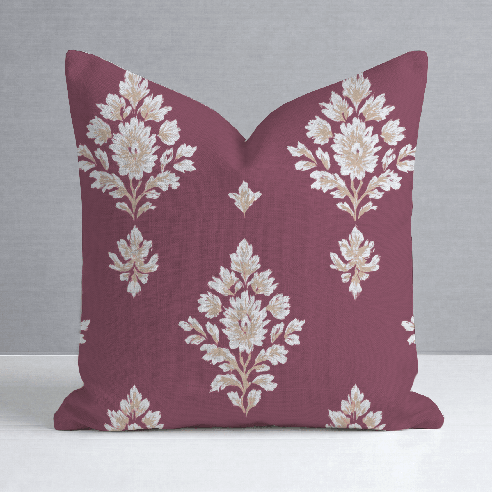 Crimson Crest Throw Pillow - Lemon Park