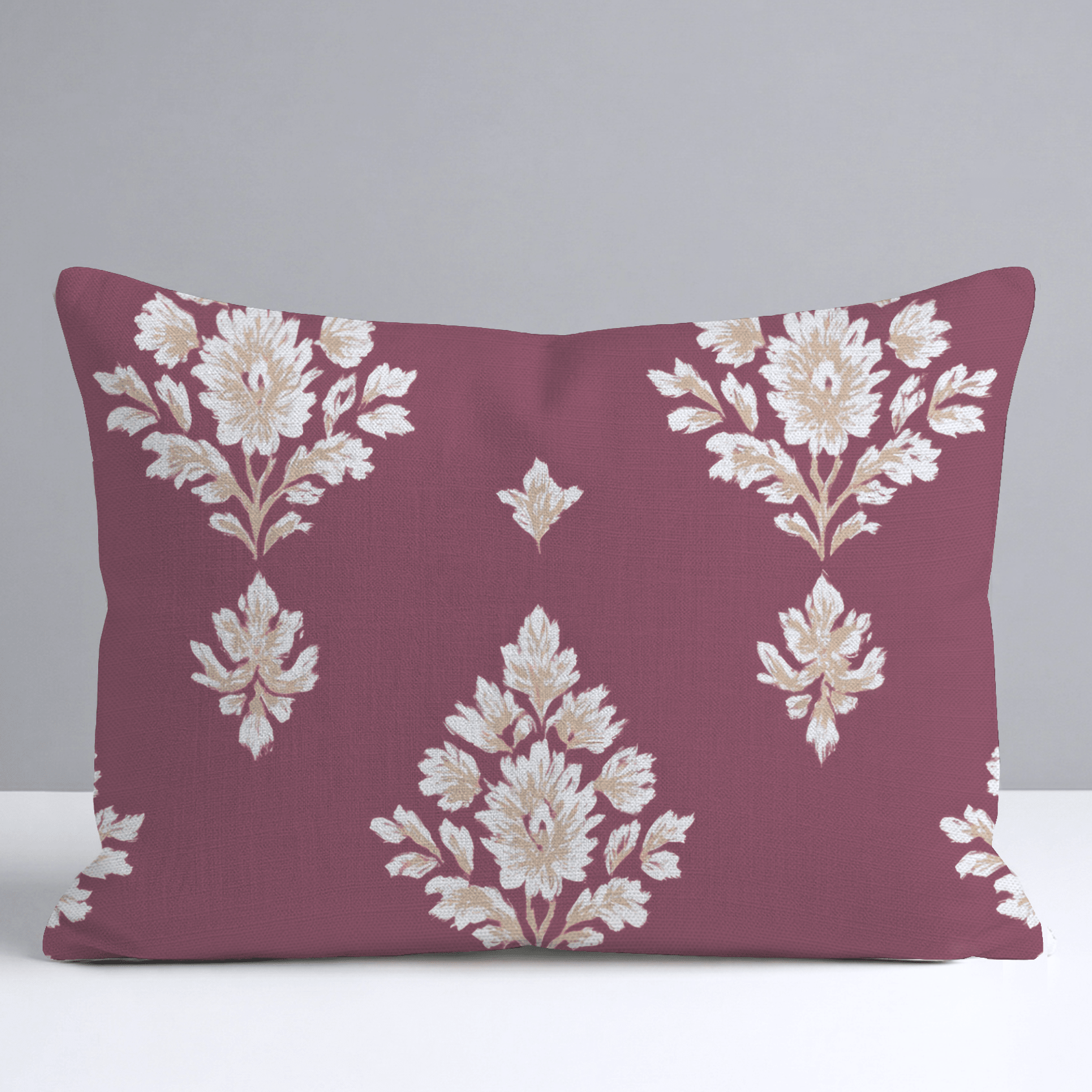 Crimson Crest Throw Pillow - Lemon Park
