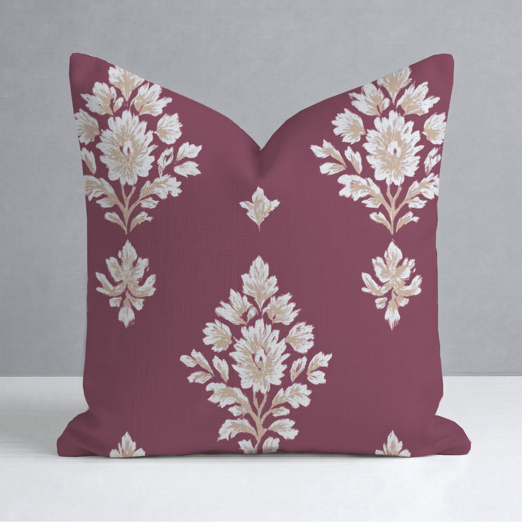 Crimson Crest Throw Pillow - Lemon Park