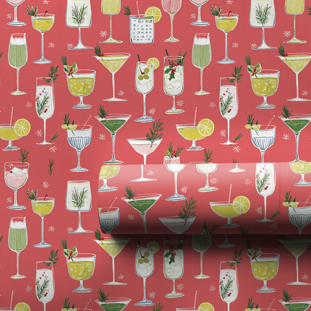 Cups of Cheer - Wrapping Paper - Lemon Park