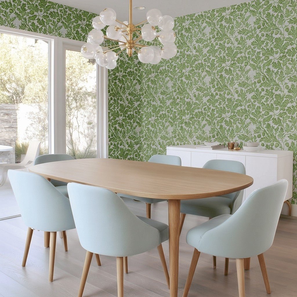 Cyrus Faux Grasscloth Wallpaper - Lemon Park