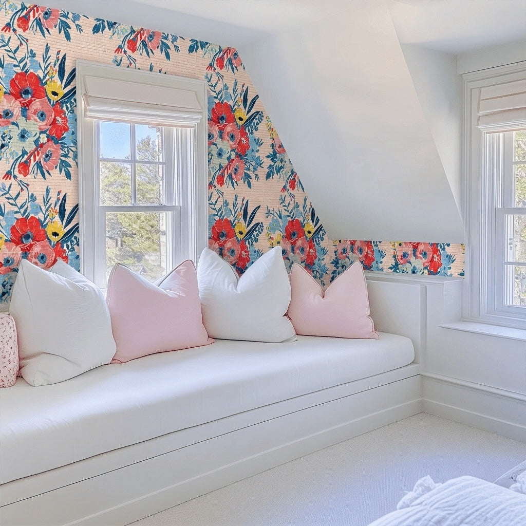 Ella's Eden Faux Grasscloth Wallpaper