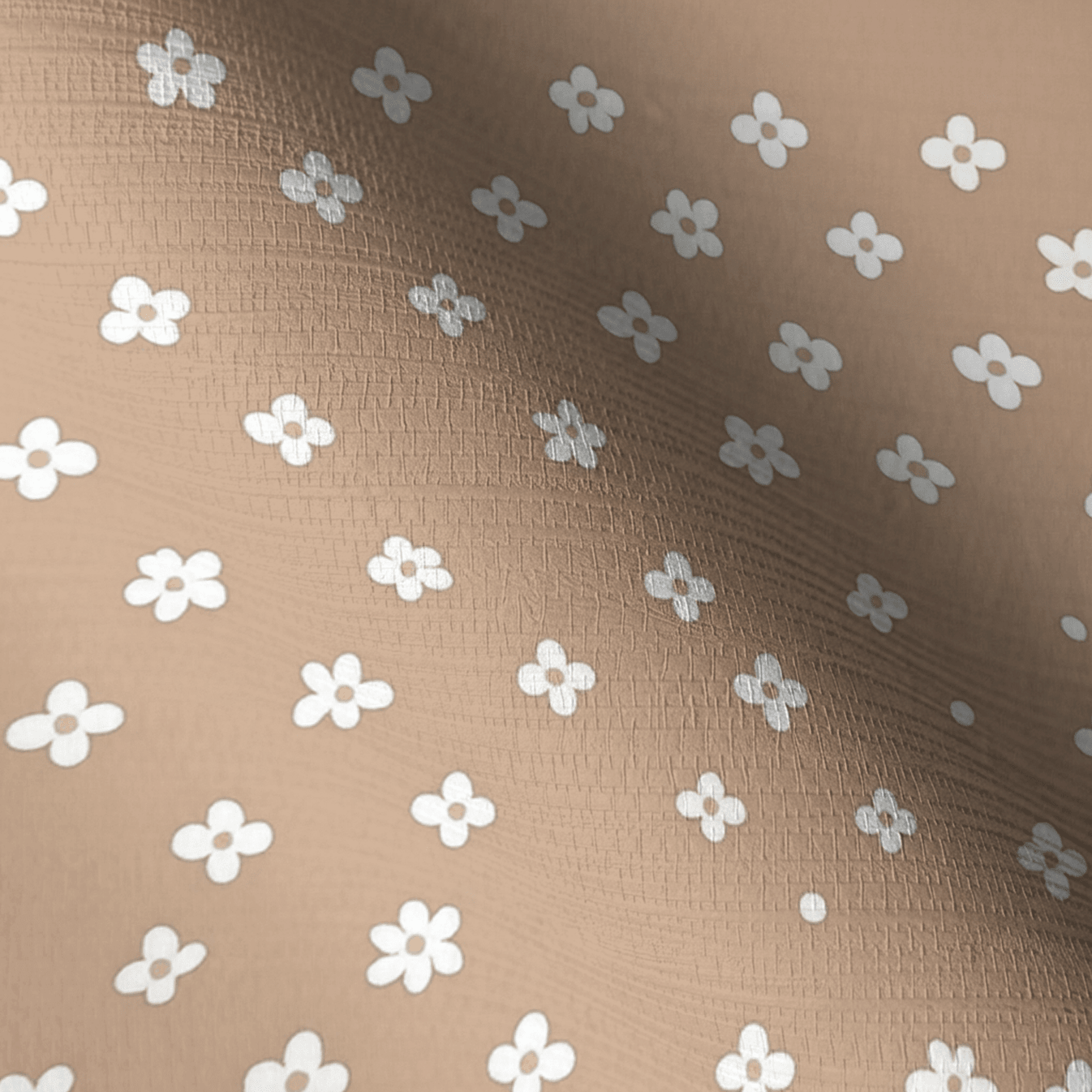 Daisy Dot Faux Grasscloth Wallpaper - Lemon Park