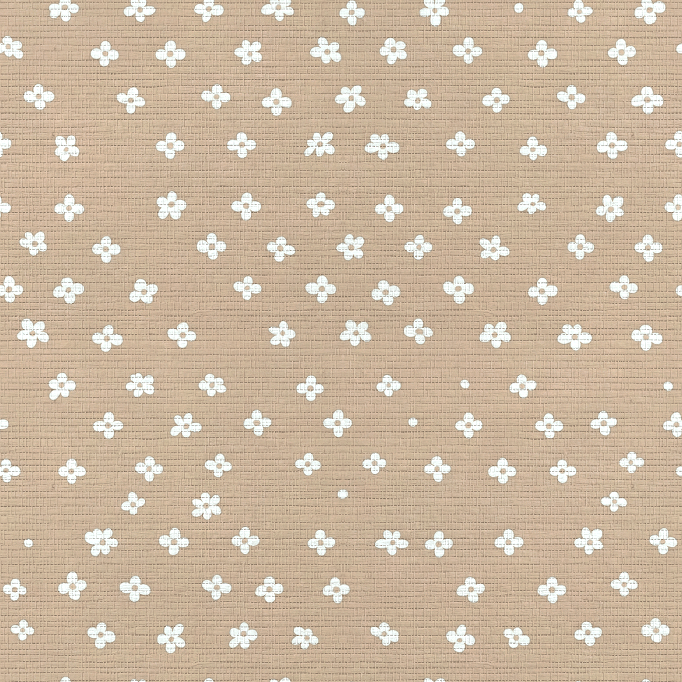 Daisy Dot Faux Grasscloth Wallpaper - Lemon Park