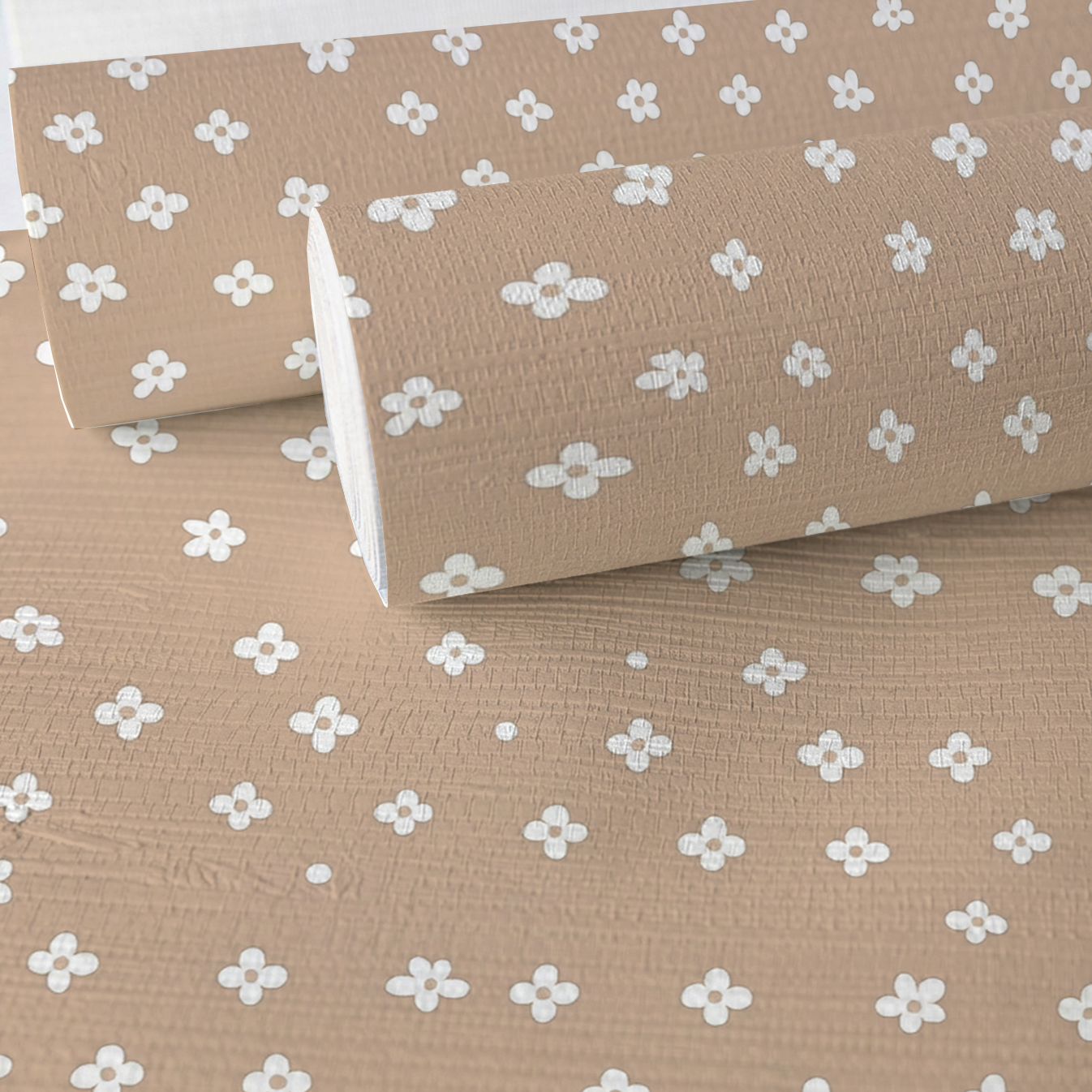 Daisy Dot Faux Grasscloth Wallpaper