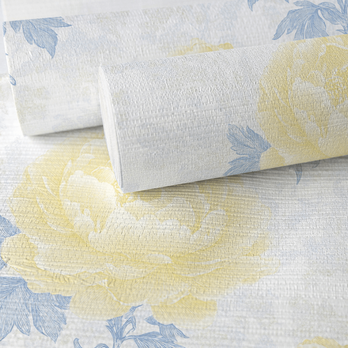 Daisy Rae Faux Grasscloth Wallpaper - Lemon Park