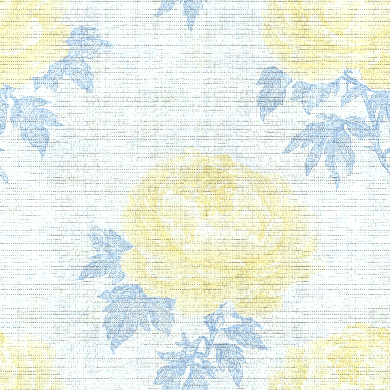 Daisy Rae Faux Grasscloth Wallpaper - Lemon Park