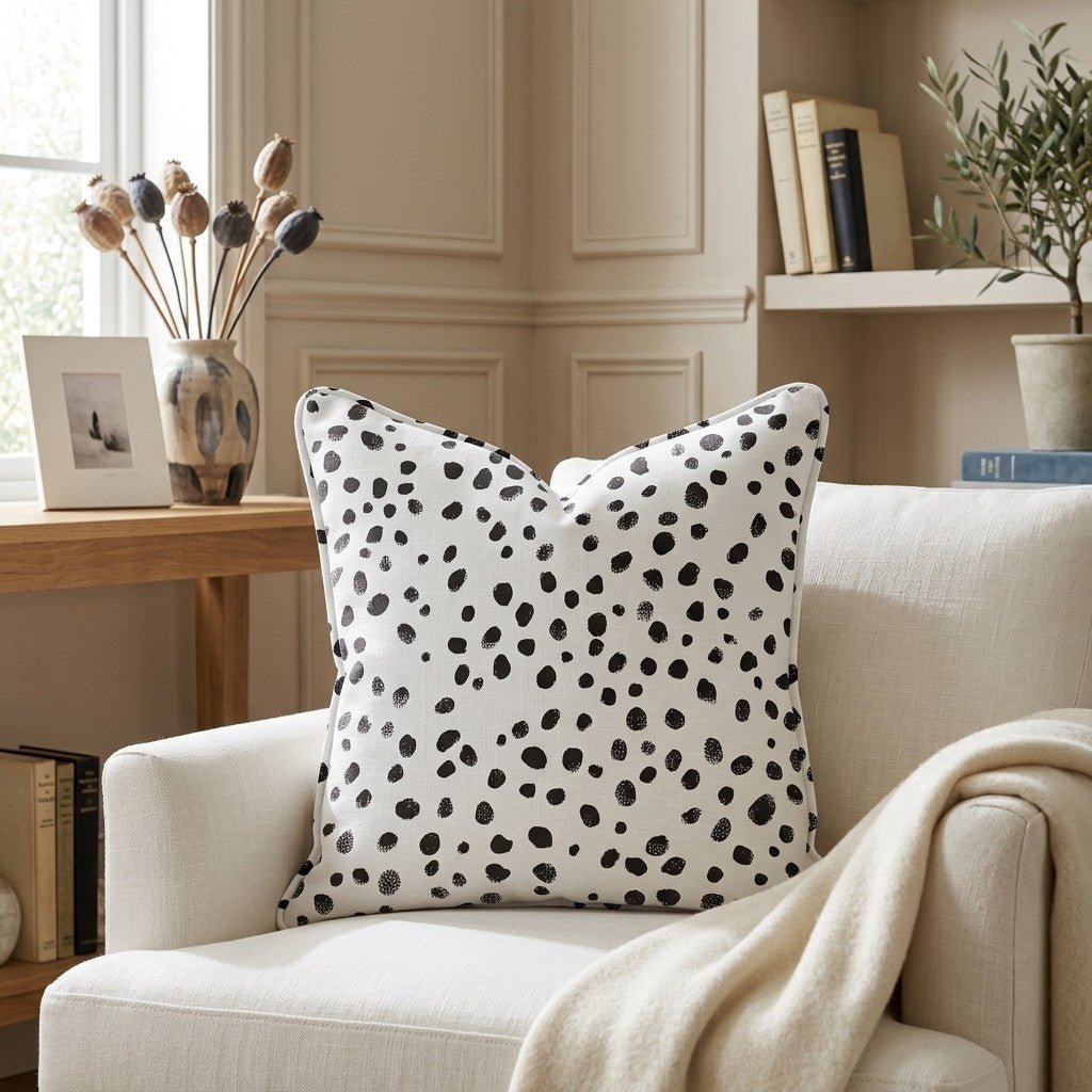 Dalmatian Dots Throw Pillow - Lemon Park