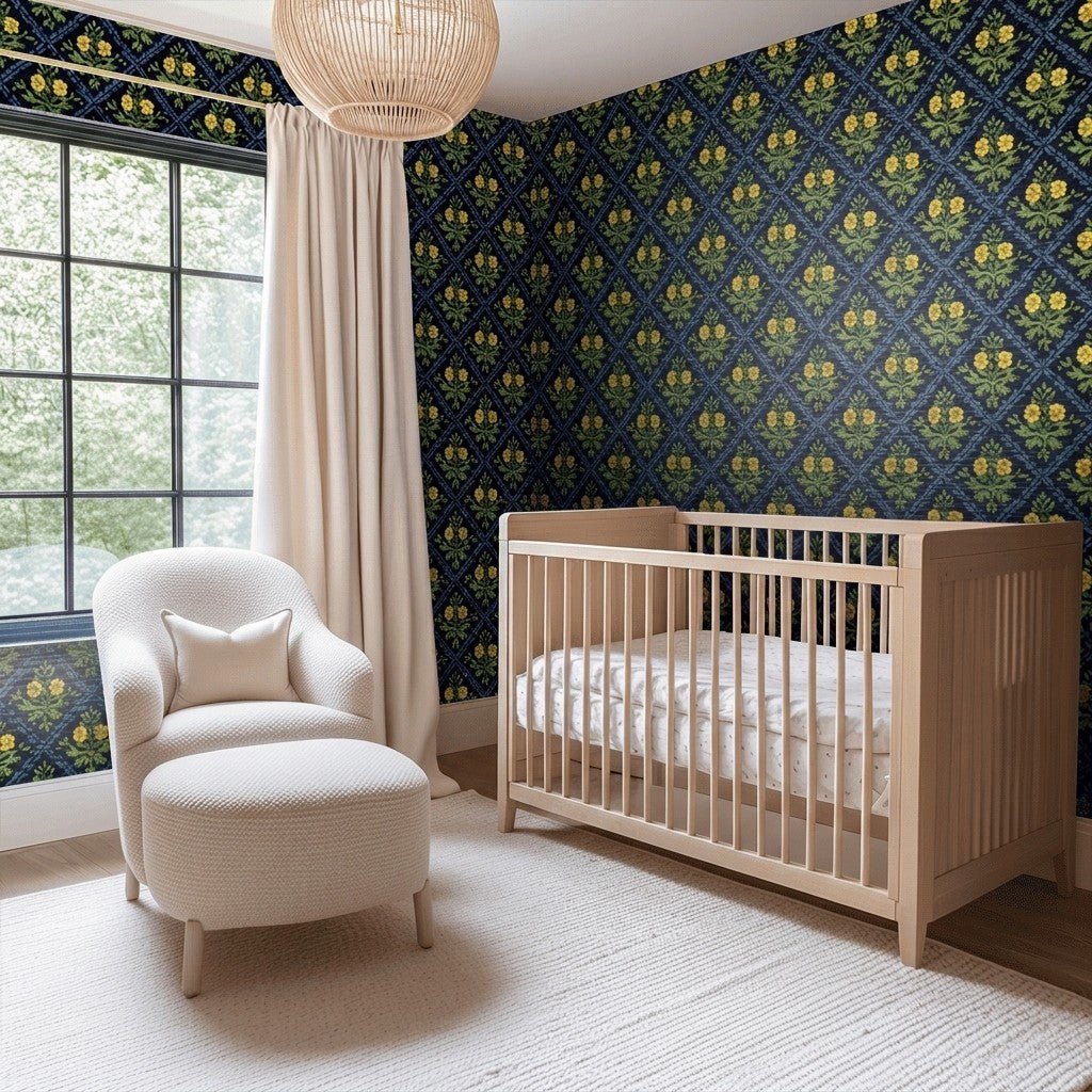 Dandelion Faux Grasscloth Wallpaper - Lemon Park