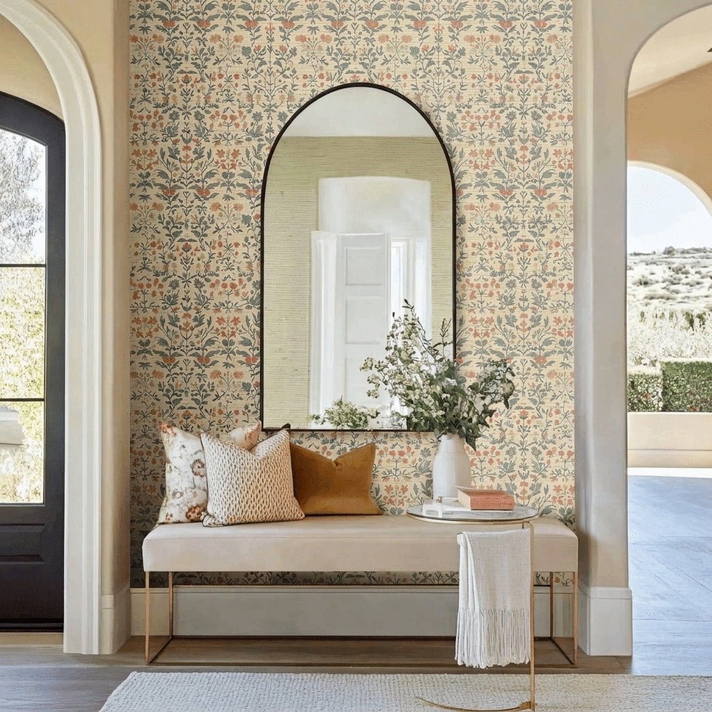 Darla Faux Grasscloth Wallpaper - Lemon Park