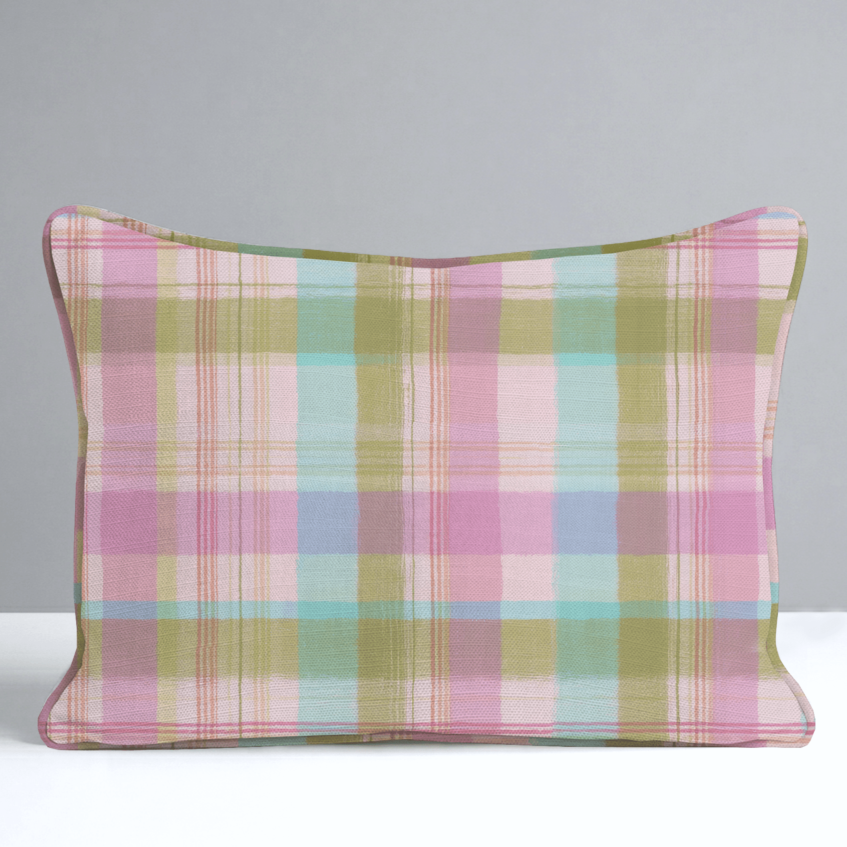 Daydream Tartan Throw Pillow - Lemon Park