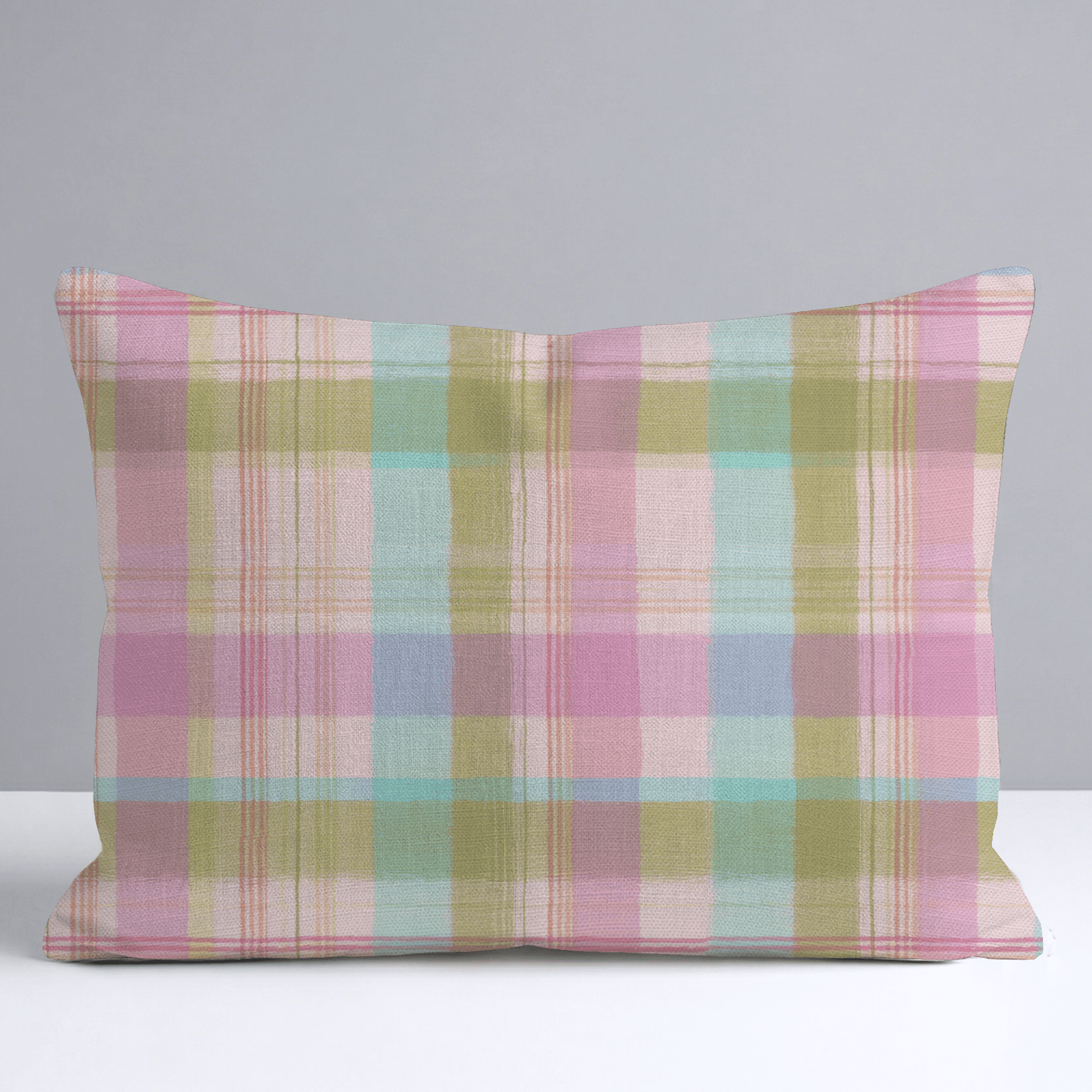 Daydream Tartan Throw Pillow - Lemon Park
