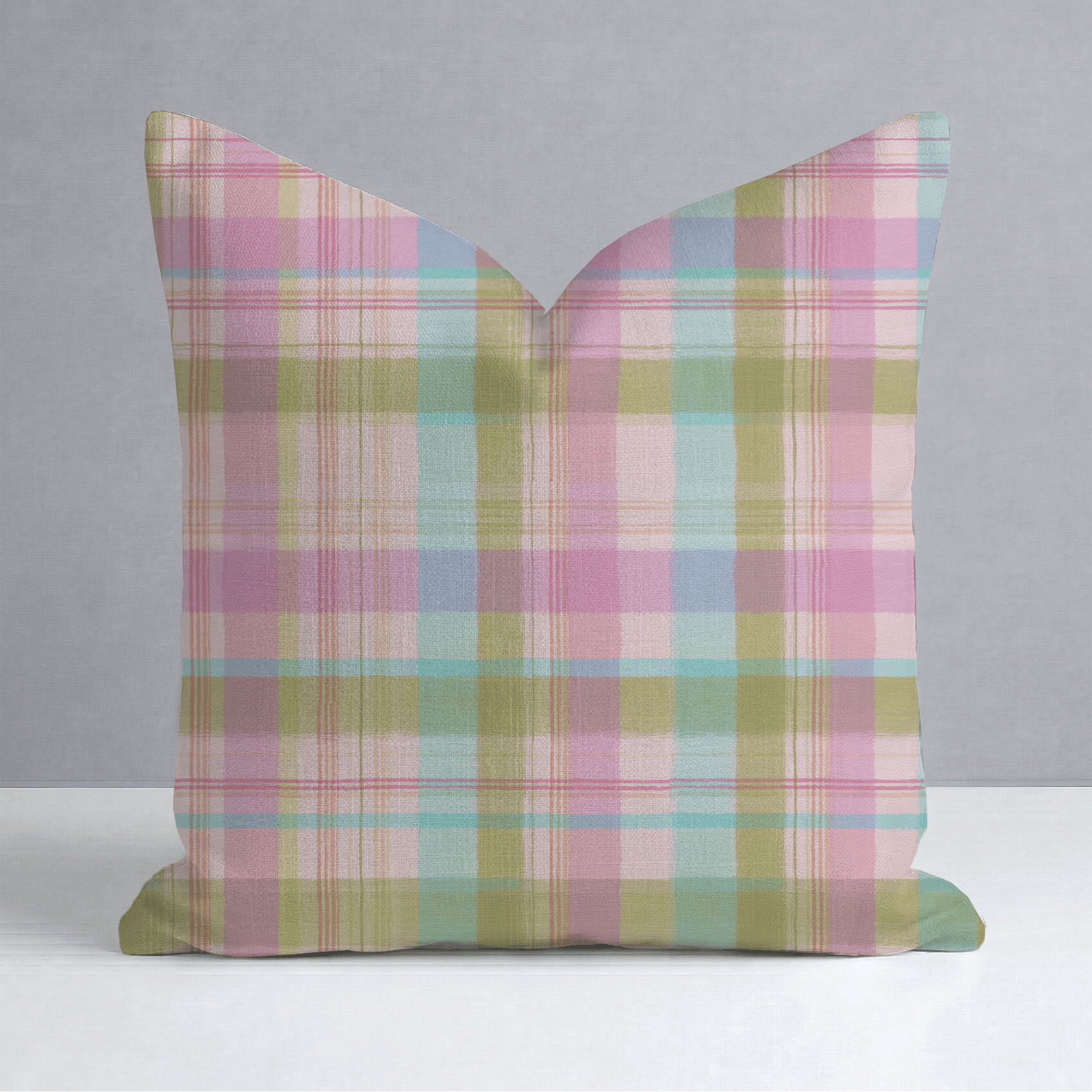 Daydream Tartan Throw Pillow - Lemon Park