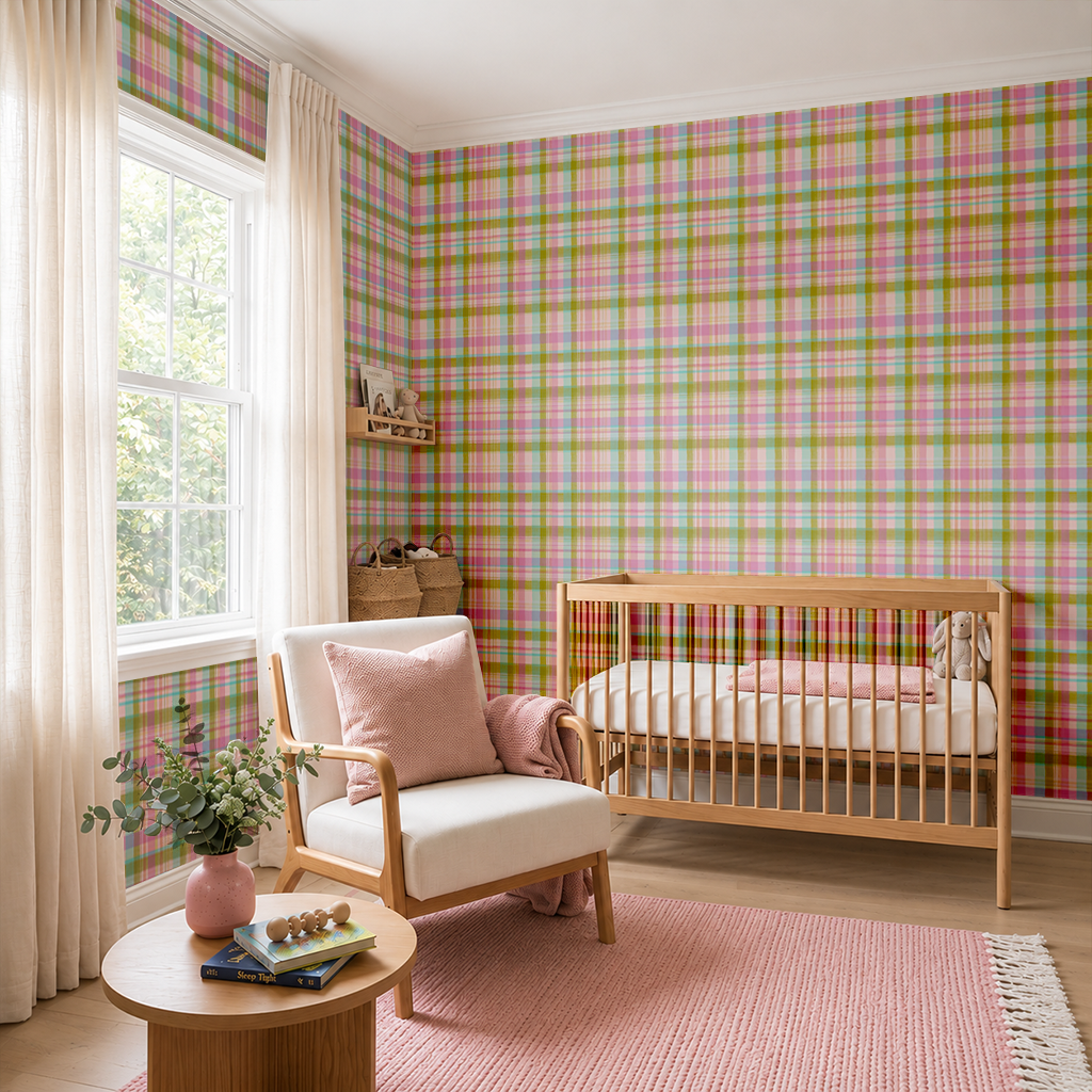 Daydream Tartan Wallpaper - Lemon Park