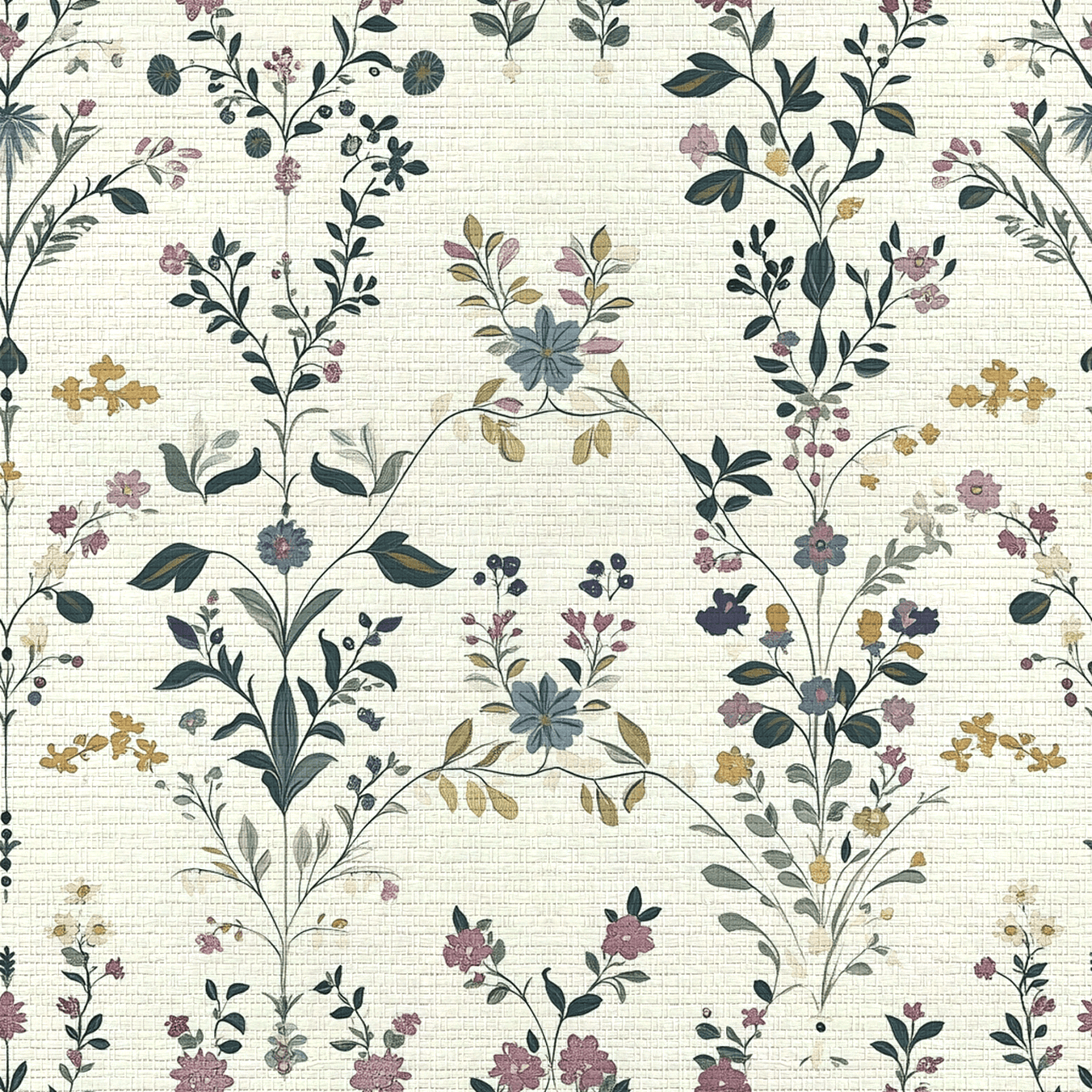 Dear Abigail Faux Grasscloth Wallpaper - Lemon Park