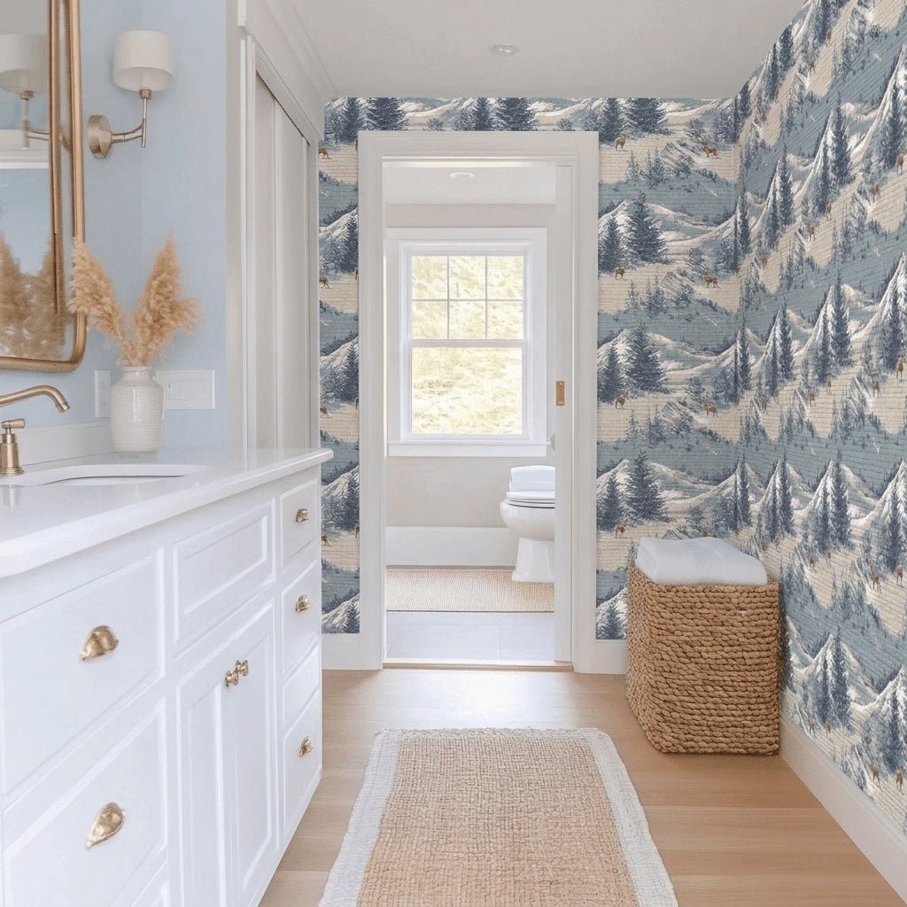 Deer Valley Faux Grasscloth Wallpaper - Lemon Park