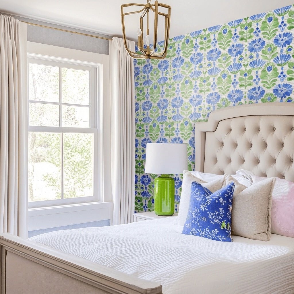 Delia Faux Grasscloth Wallpaper - Lemon Park