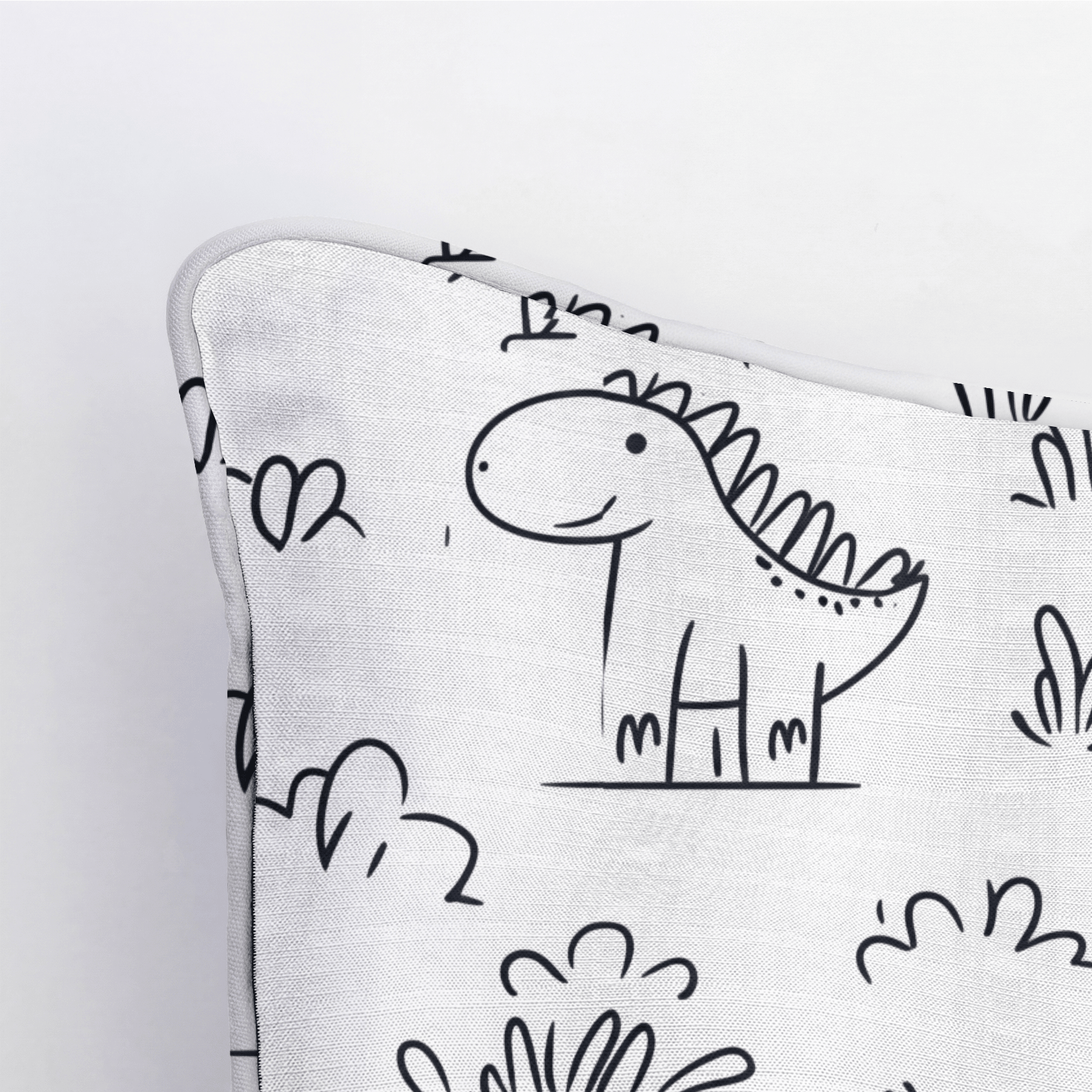 Dino Doodle Throw Pillow - Lemon Park