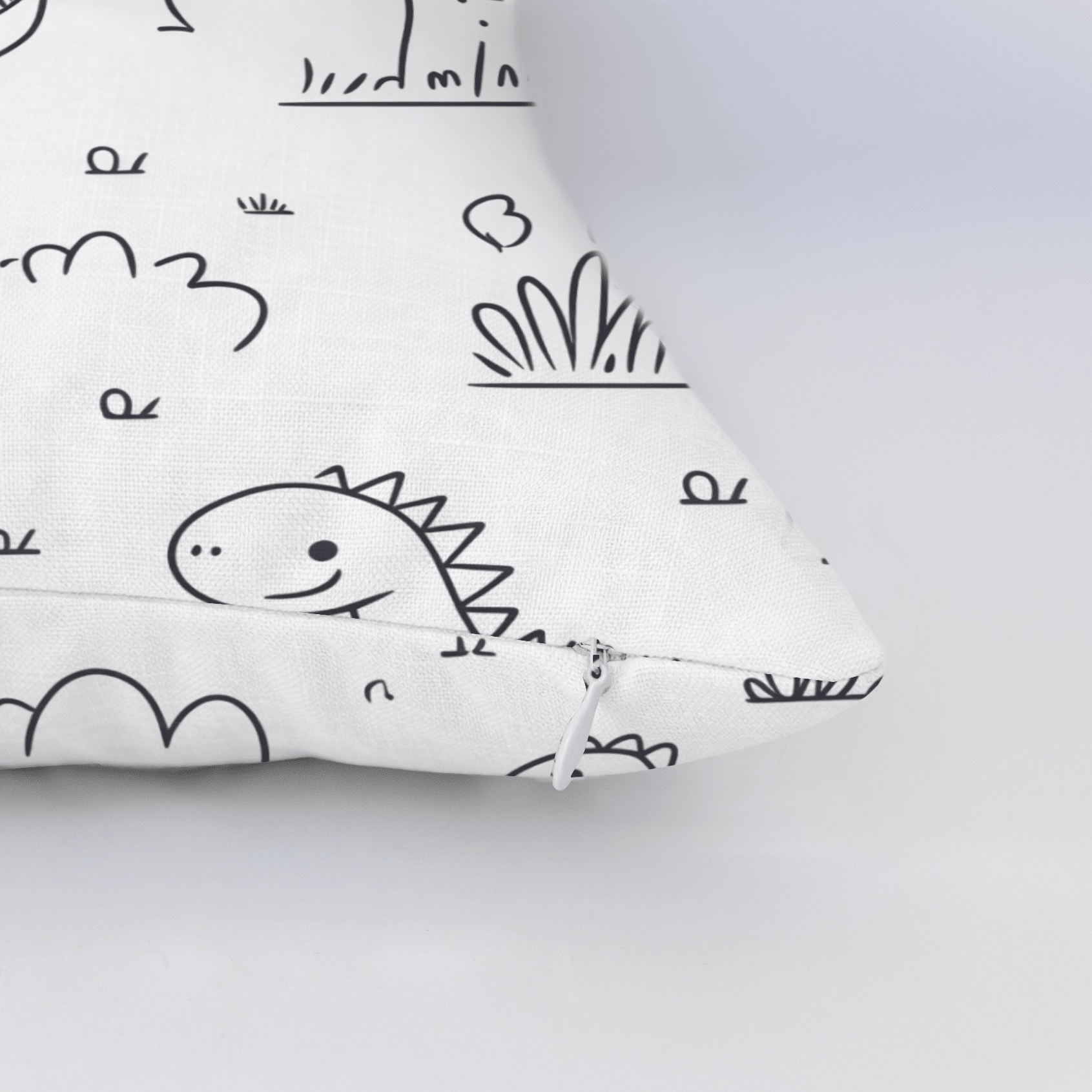 Dino Doodle Throw Pillow - Lemon Park