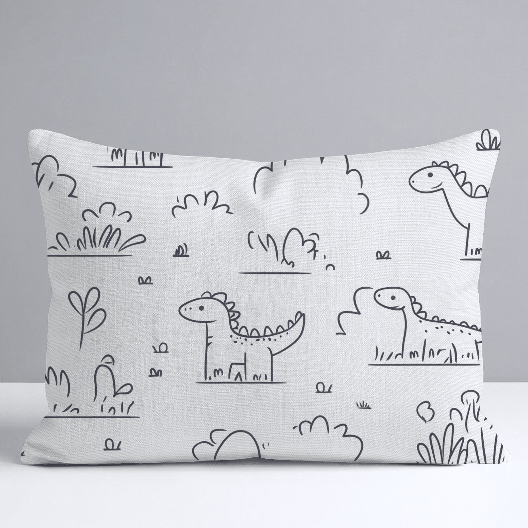 Dino Doodle Throw Pillow - Lemon Park