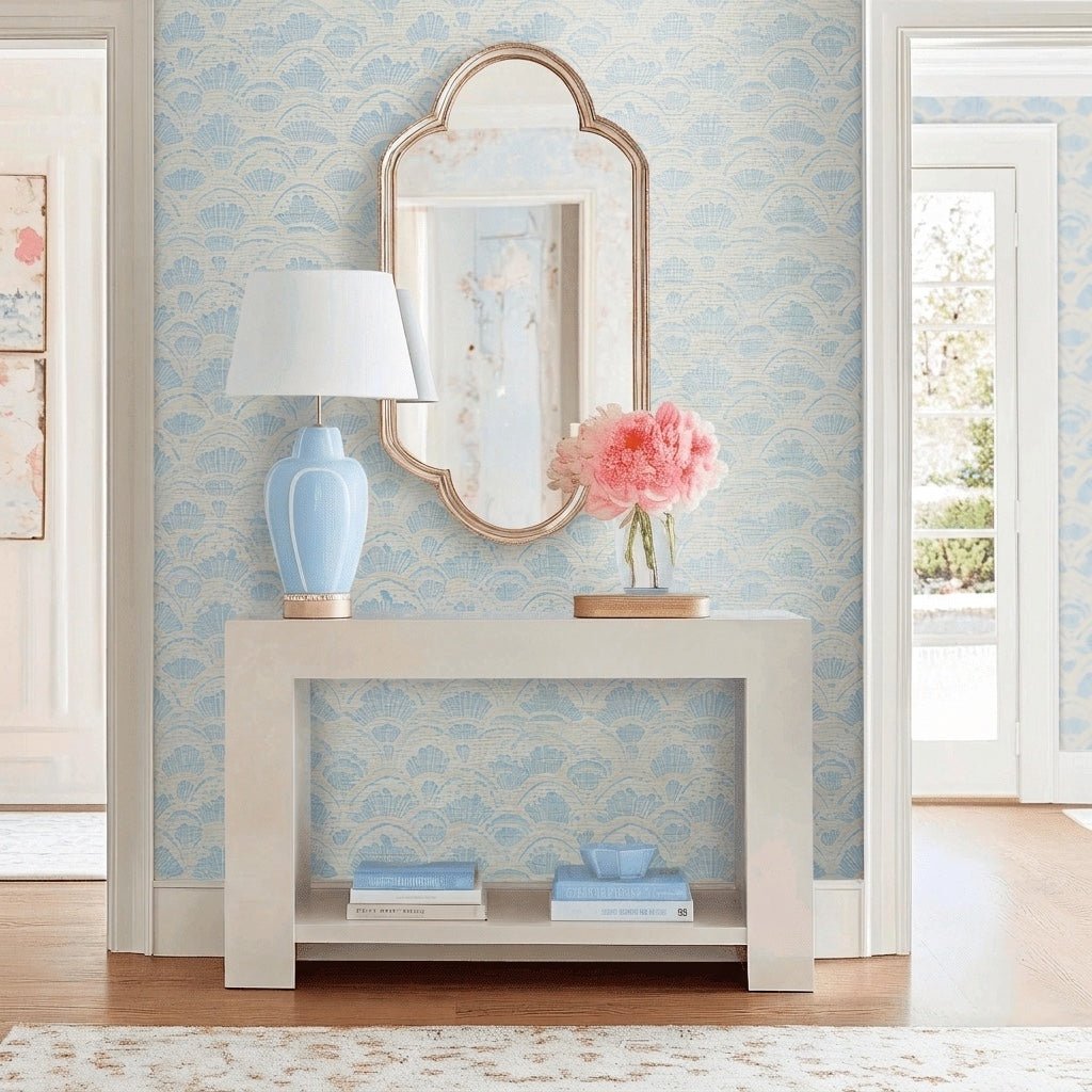 Dorothea Faux Grasscloth Wallpaper - Lemon Park