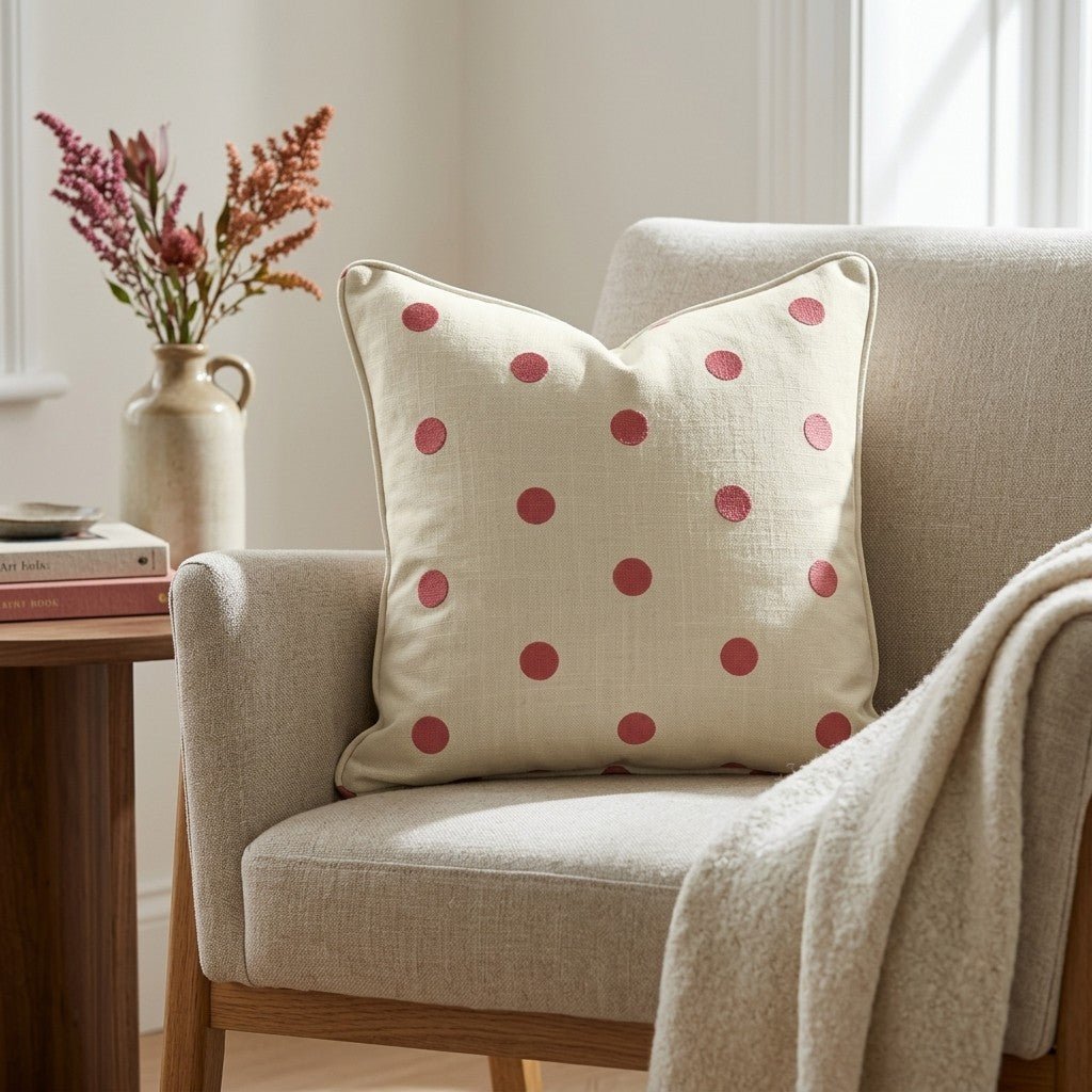 Dot of Blush Throw Pillow - Lemon Park