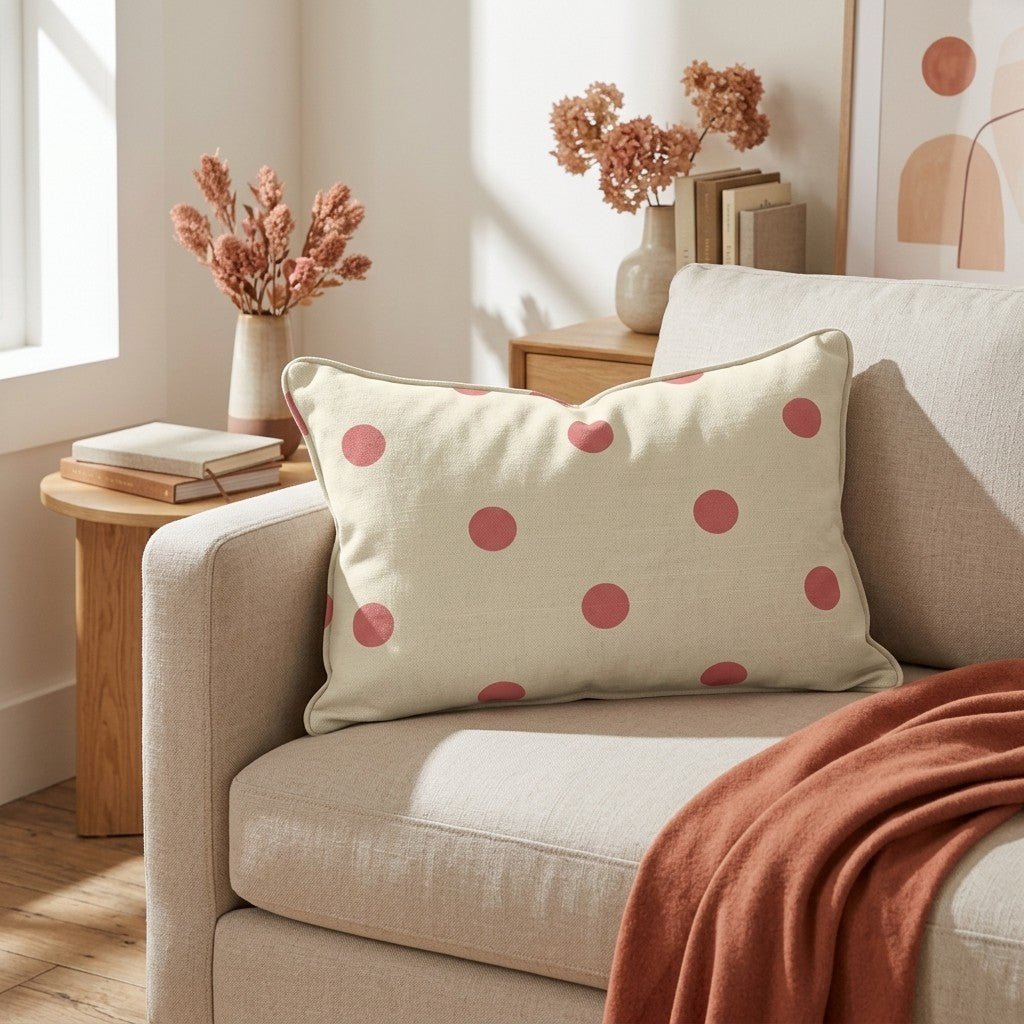 Dot of Blush Throw Pillow - Lemon Park