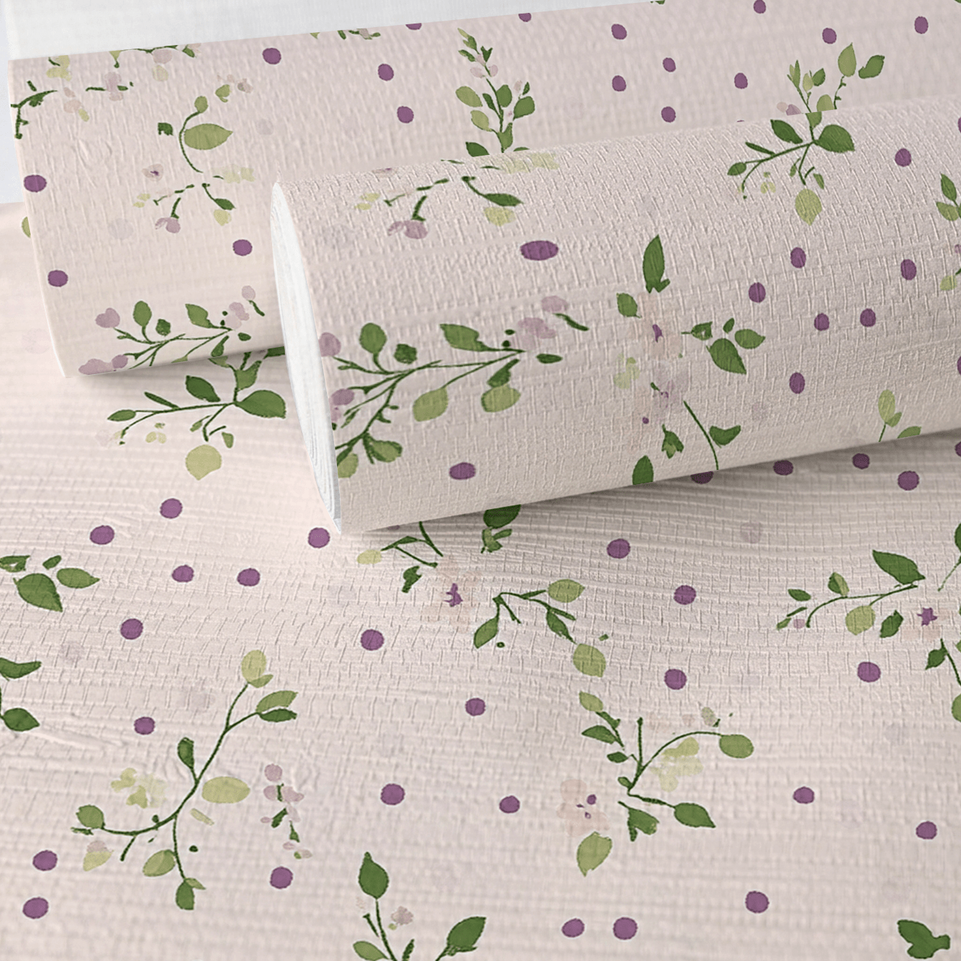 Dotted Garden Faux Grasscloth Wallpaper - Lemon Park