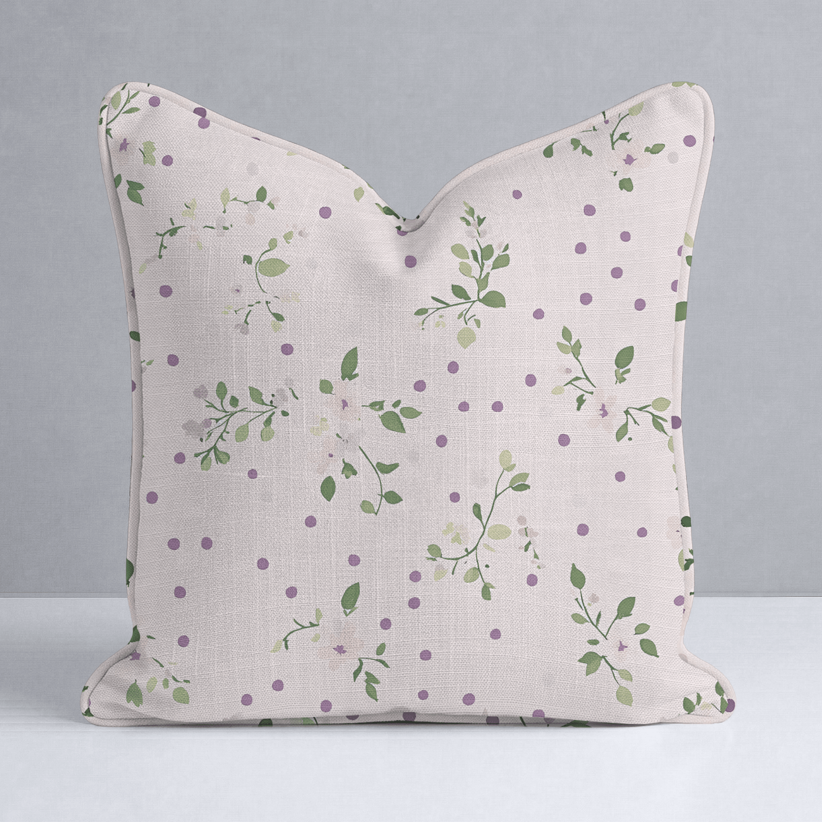 Dotted Garden Throw Pillow - Lemon Park