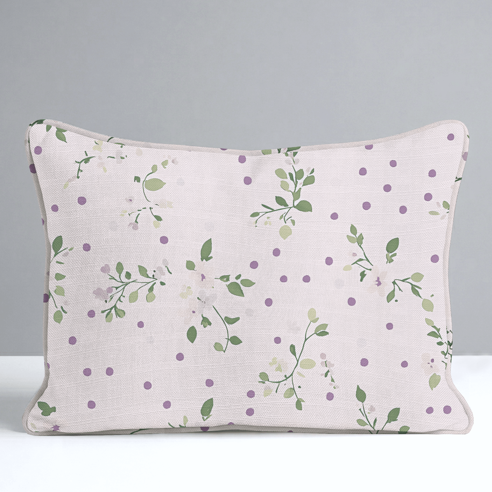Dotted Garden Throw Pillow - Lemon Park