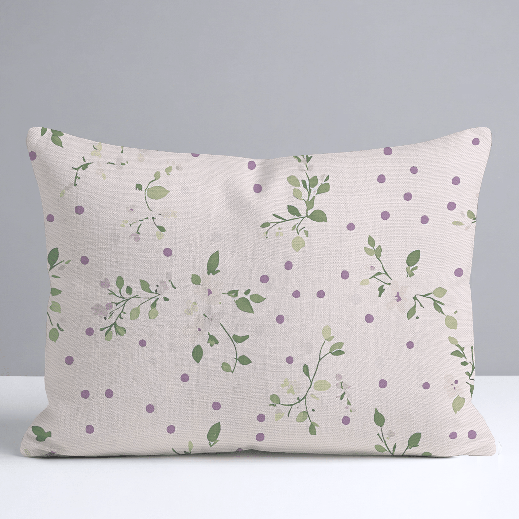 Dotted Garden Throw Pillow - Lemon Park