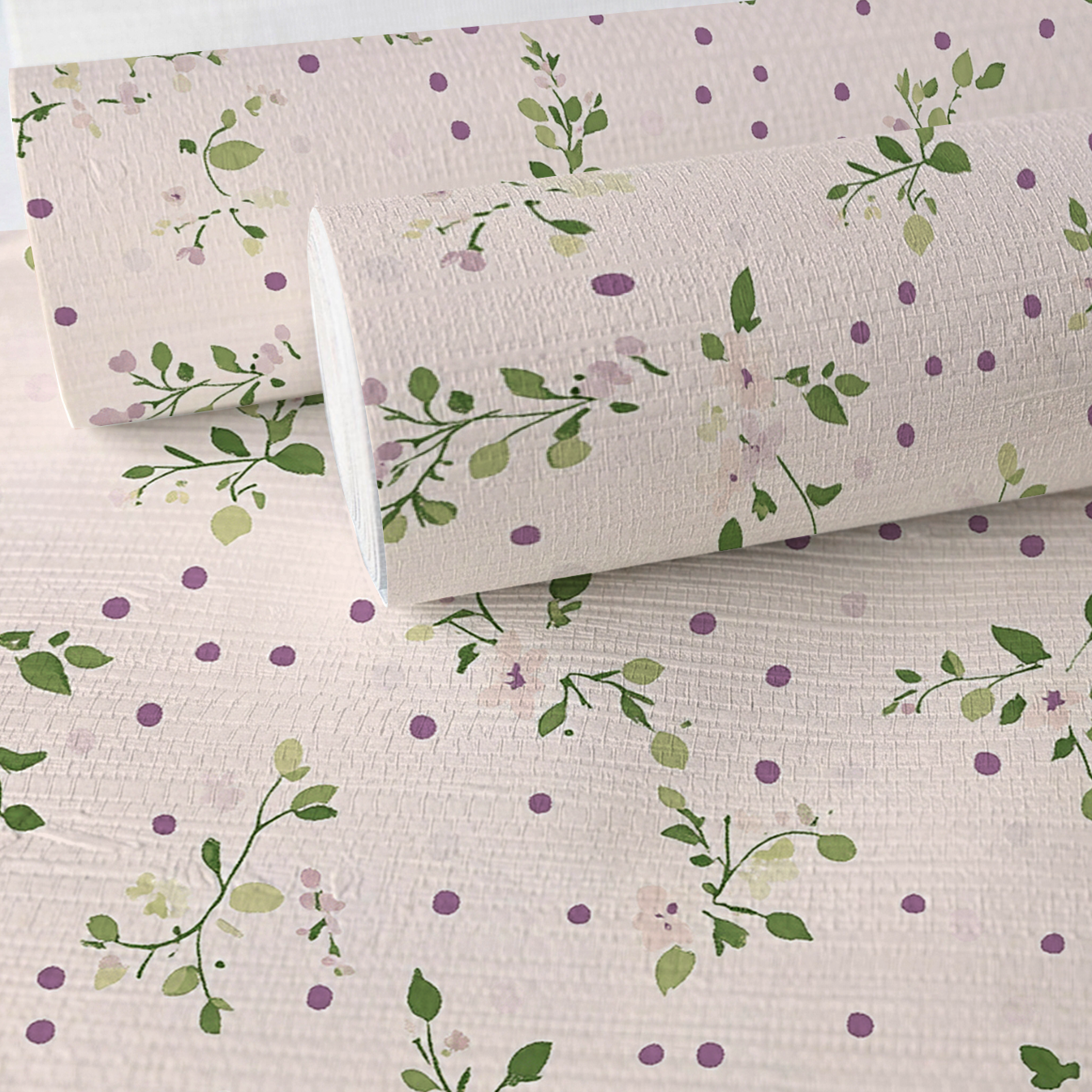 Dotted Garden Faux Grasscloth Wallpaper