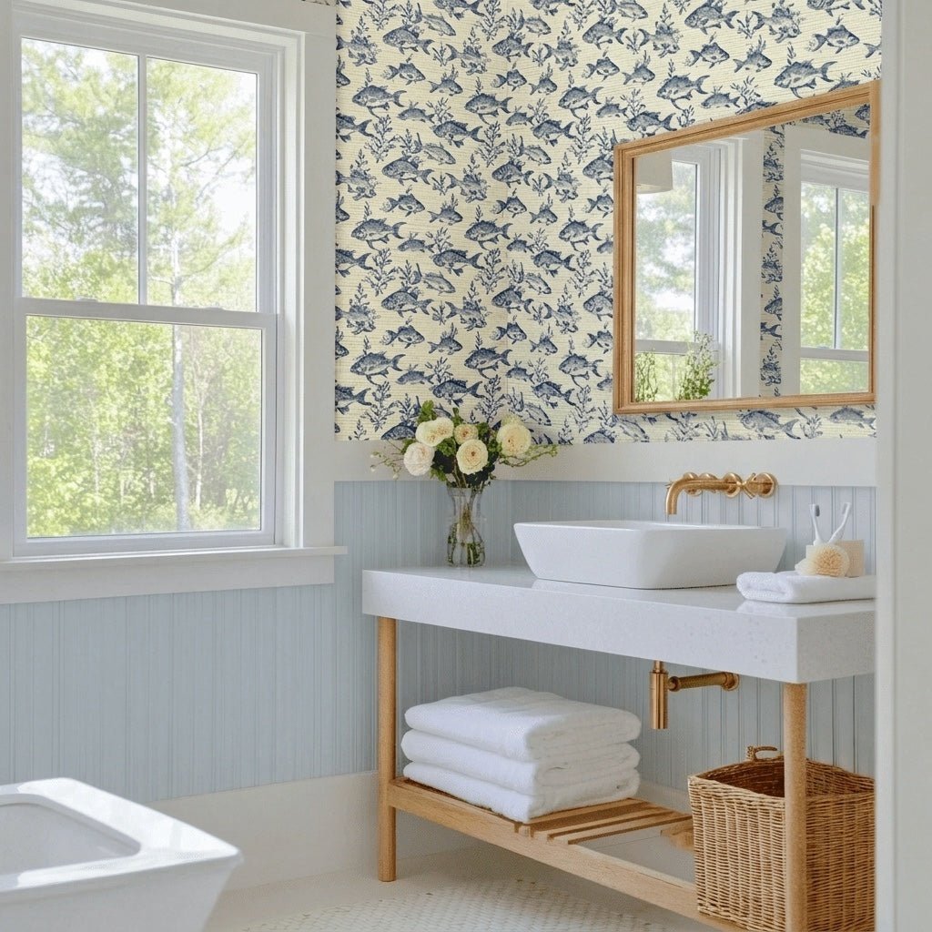 Drasco Faux Grasscloth Wallpaper - Lemon Park