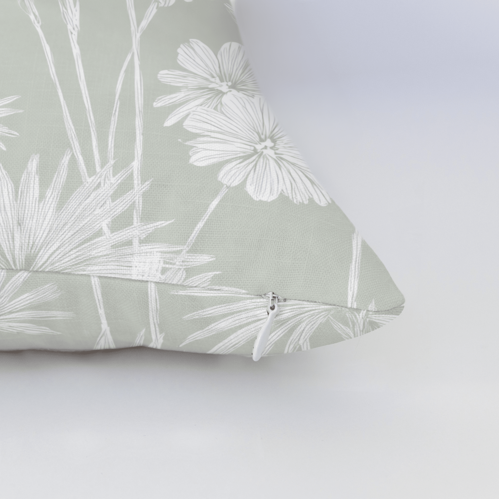 Drawn Palm Throw Pillow - Lemon Park