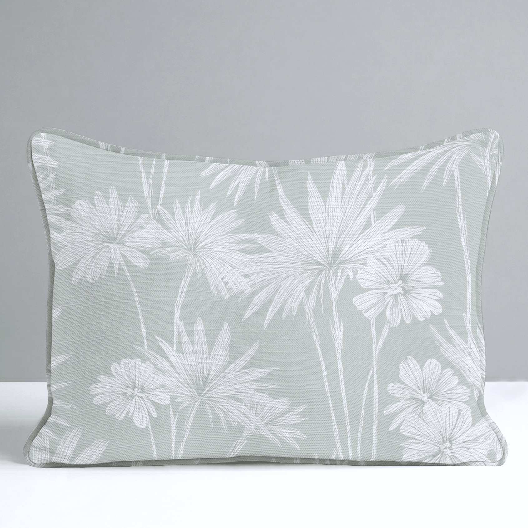 Drawn Palm Throw Pillow - Lemon Park