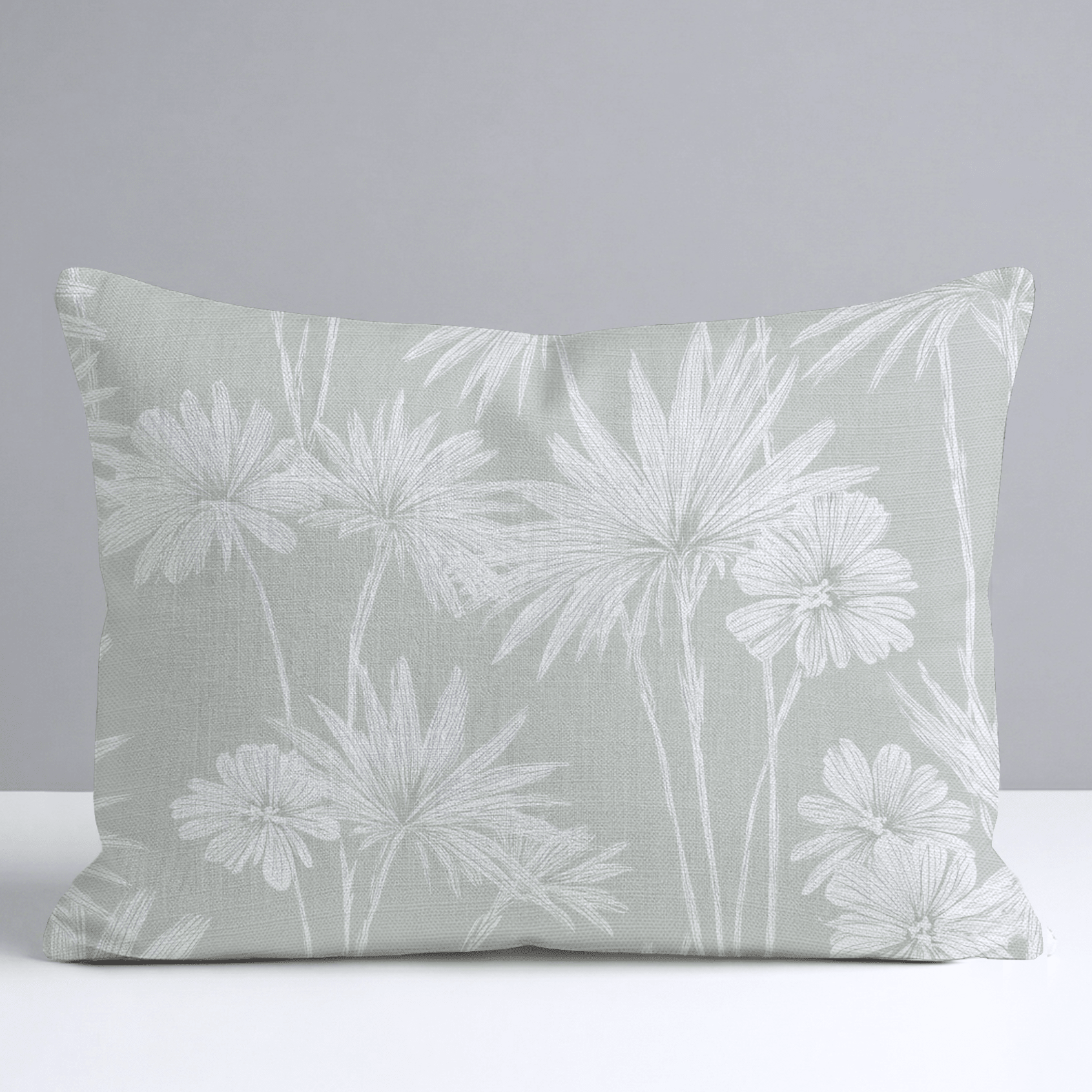 Drawn Palm Throw Pillow - Lemon Park