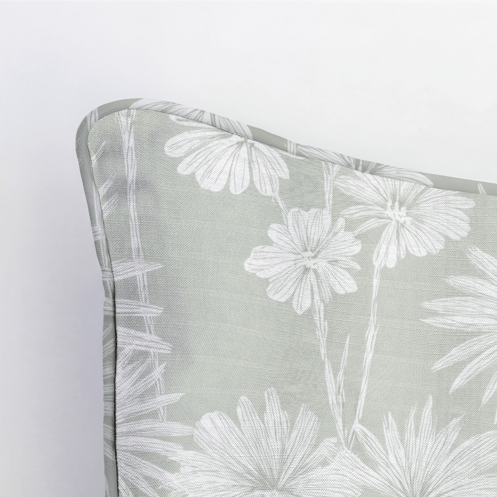 Drawn Palm Throw Pillow - Lemon Park