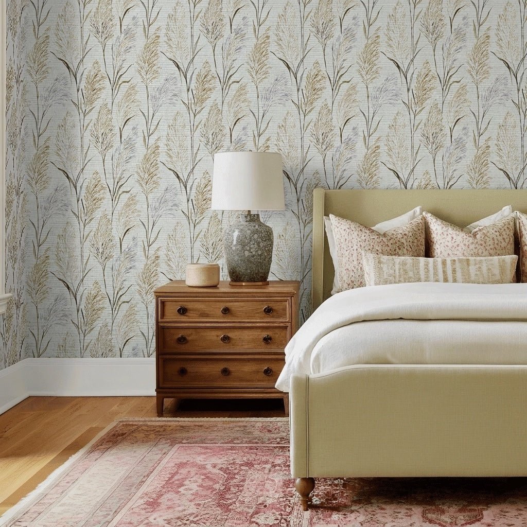 Dune Reed Faux Grasscloth Wallpaper - Lemon Park