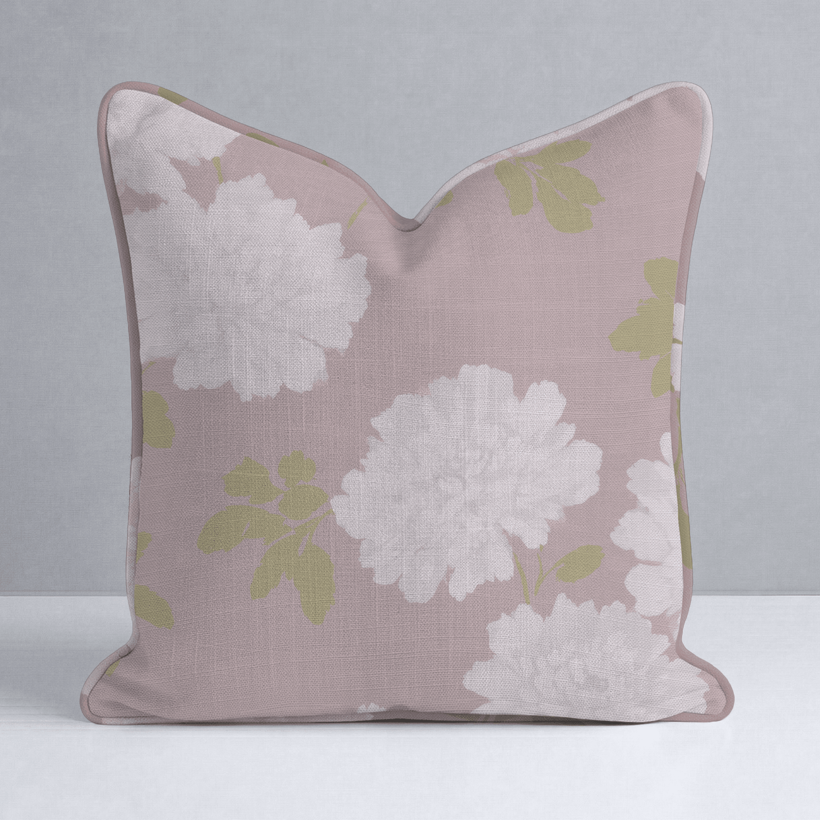Dusty Rose Peonies Throw Pillow - Lemon Park
