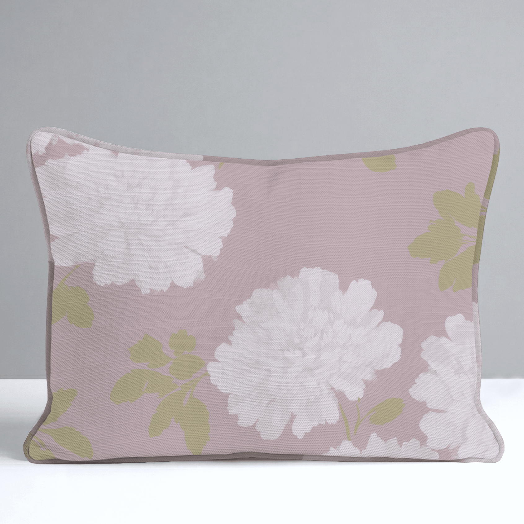 Dusty Rose Peonies Throw Pillow - Lemon Park