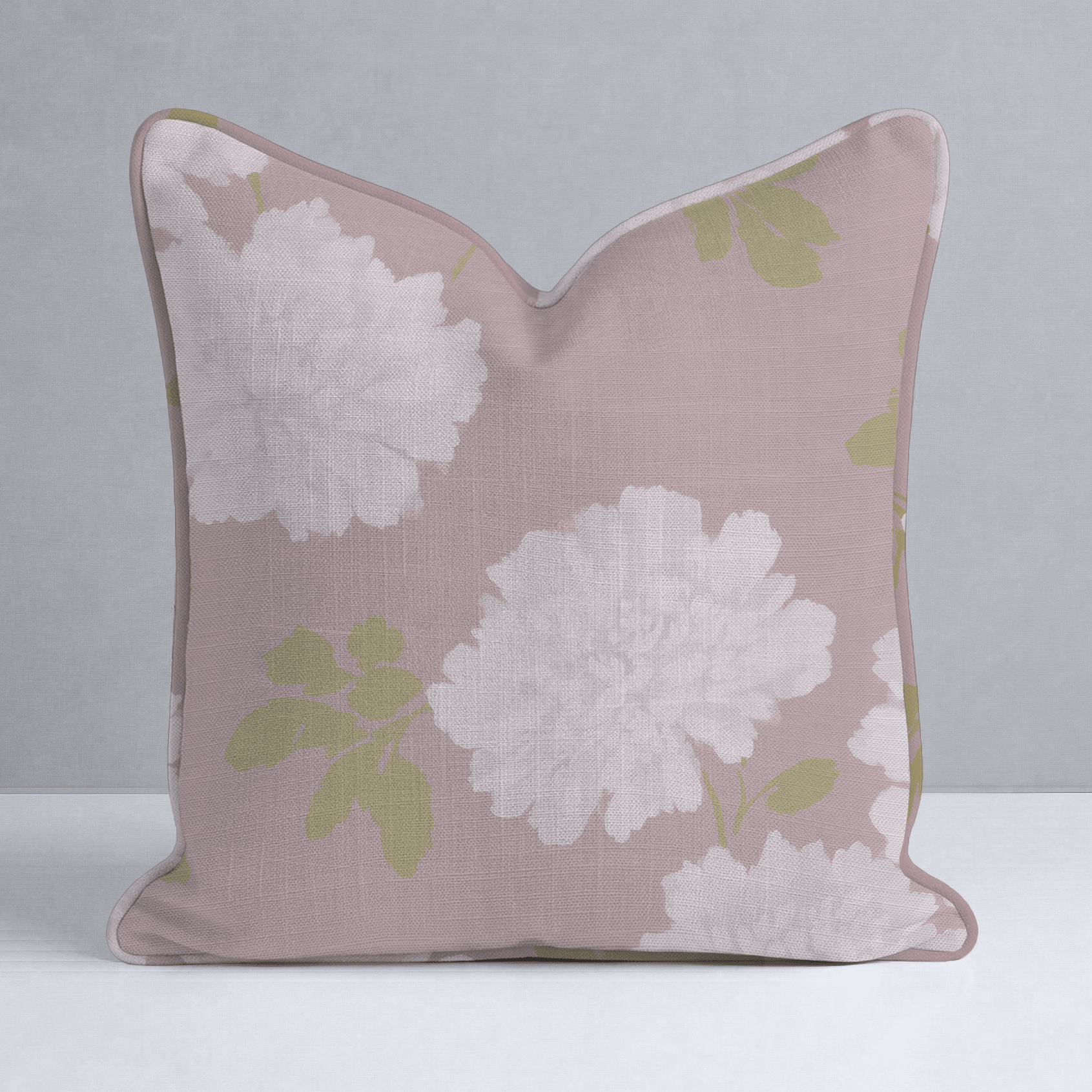Dusty Rose Peonies Throw Pillow - Lemon Park