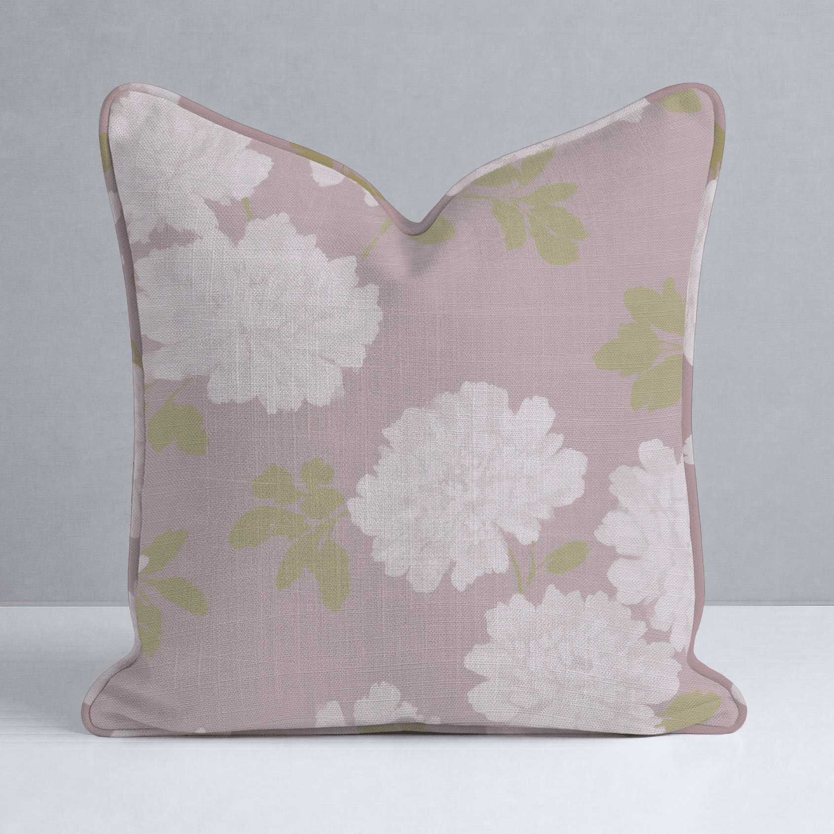 Dusty Rose Peonies Throw Pillow - Lemon Park