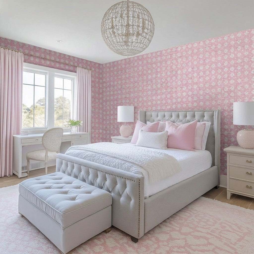 Rosie's Delight Faux Grasscloth Wallpaper