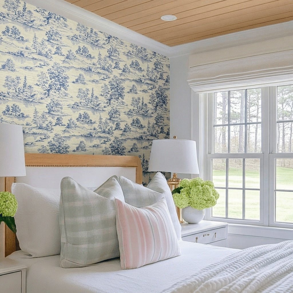 Eads Faux Grasscloth Wallpaper - Lemon Park