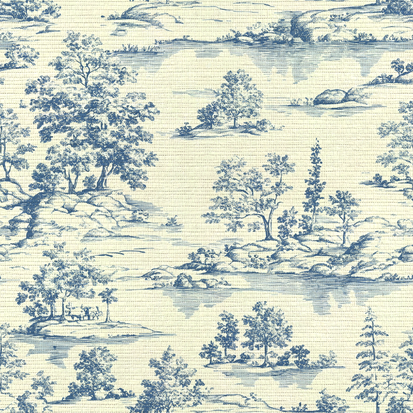 Eads Faux Grasscloth Wallpaper