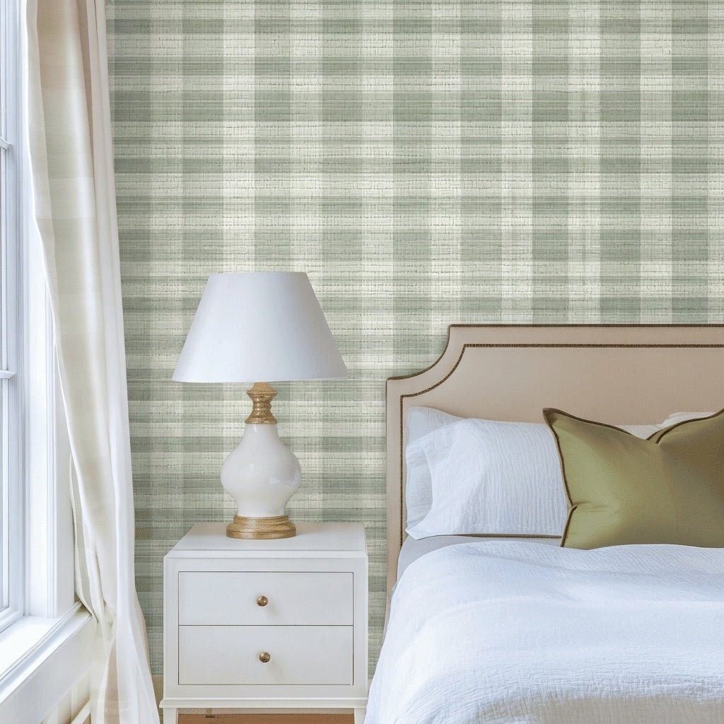 Ebbie Faux Grasscloth Wallpaper - Lemon Park