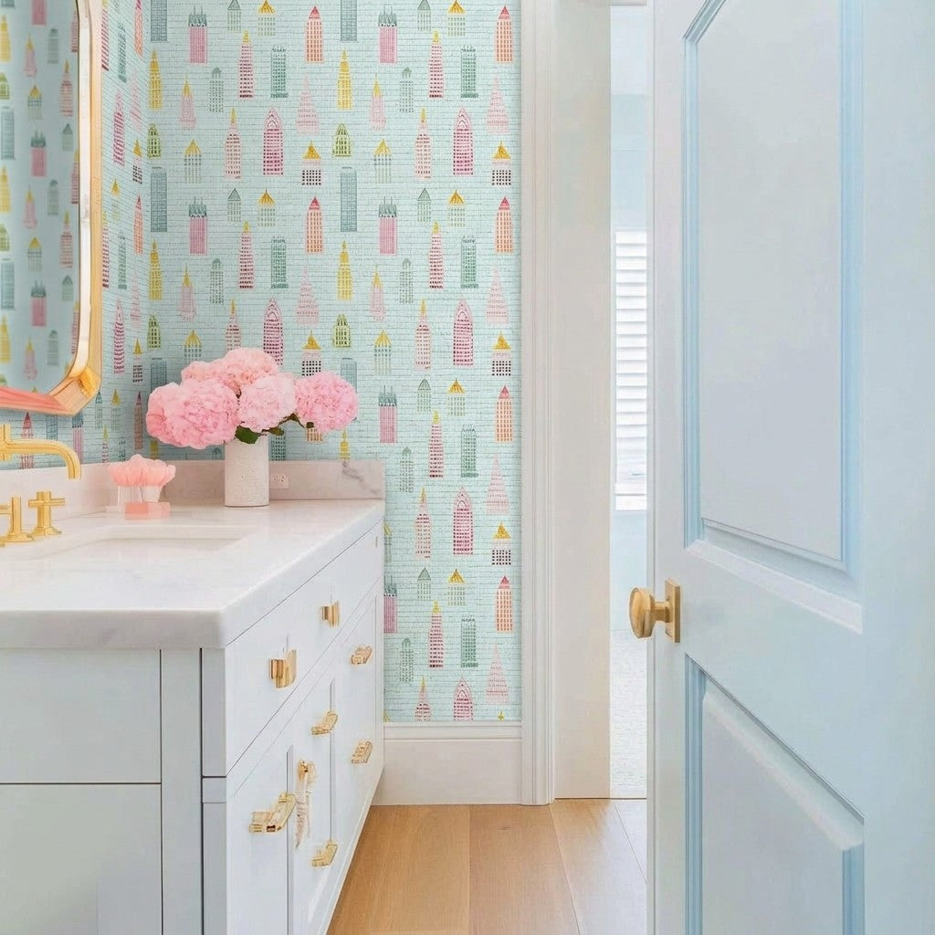 Concrete Jungle Faux Grasscloth Wallpaper