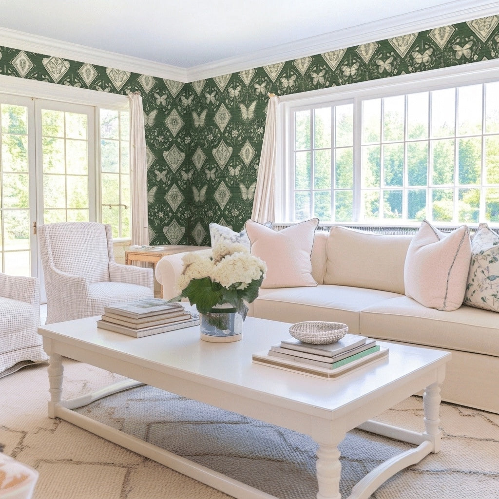 Audrey Faux Grasscloth Wallpaper