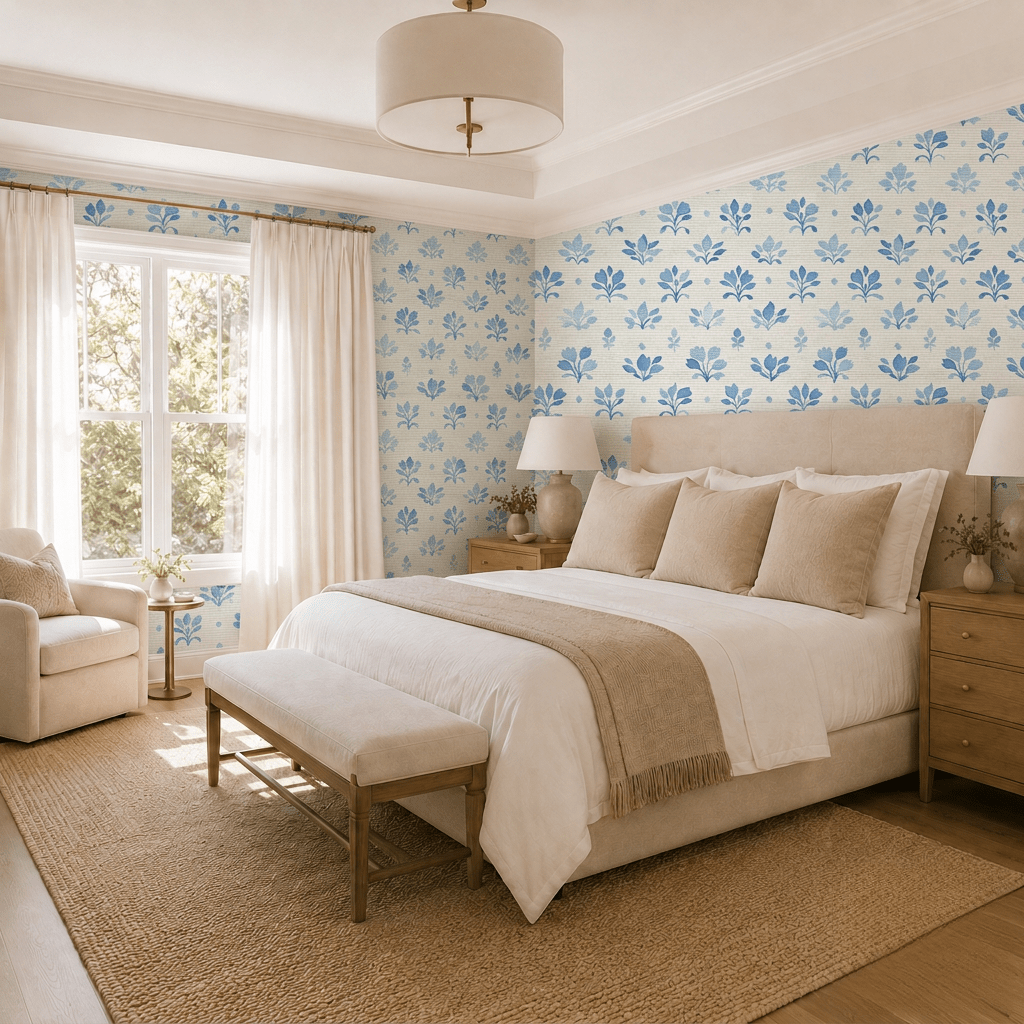 Edith Faux Grasscloth Wallpaper - Lemon Park