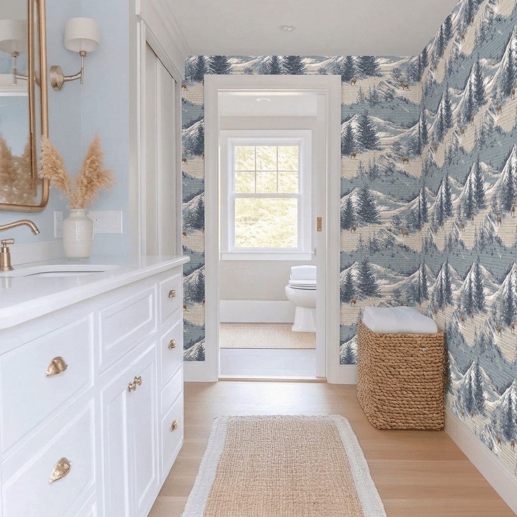 Deer Valley Faux Grasscloth Wallpaper